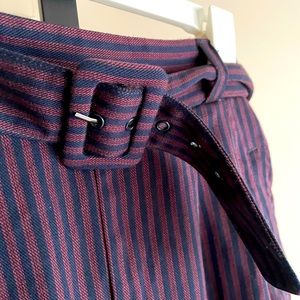 Pin striped culottes pants w/ belt from Anthropology